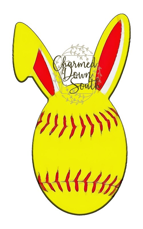 Easter Egg Softball Digital Design