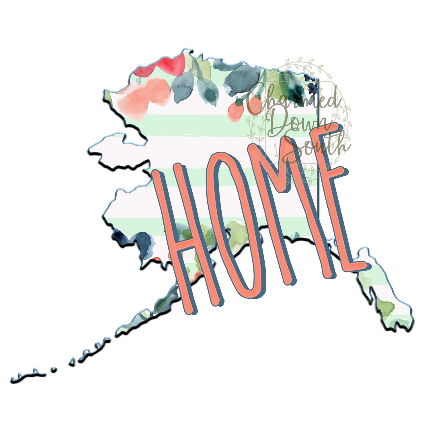 Preppy Floral Alaska Home Digital Design