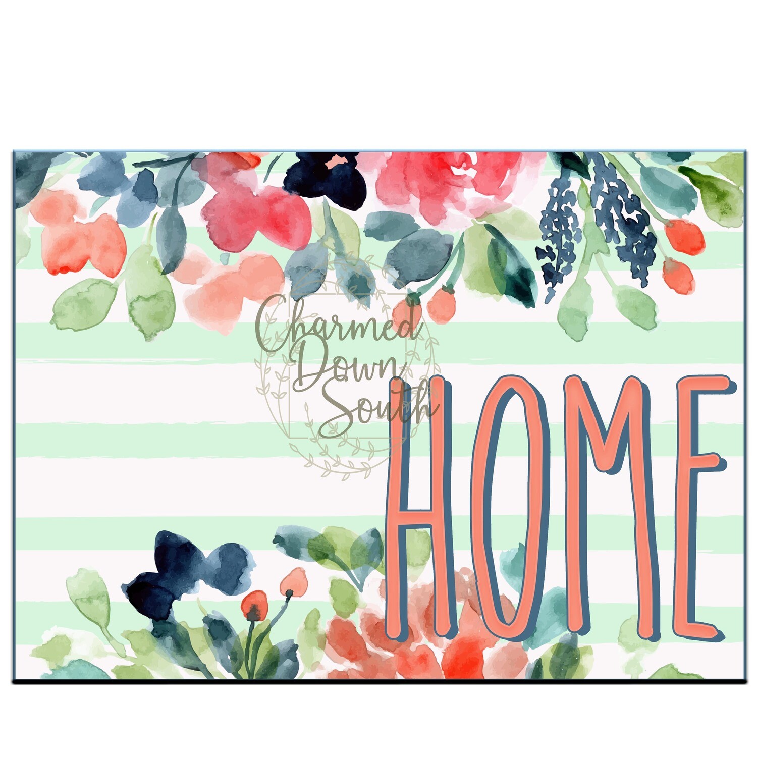 Preppy Floral Colorado Home Digital Design