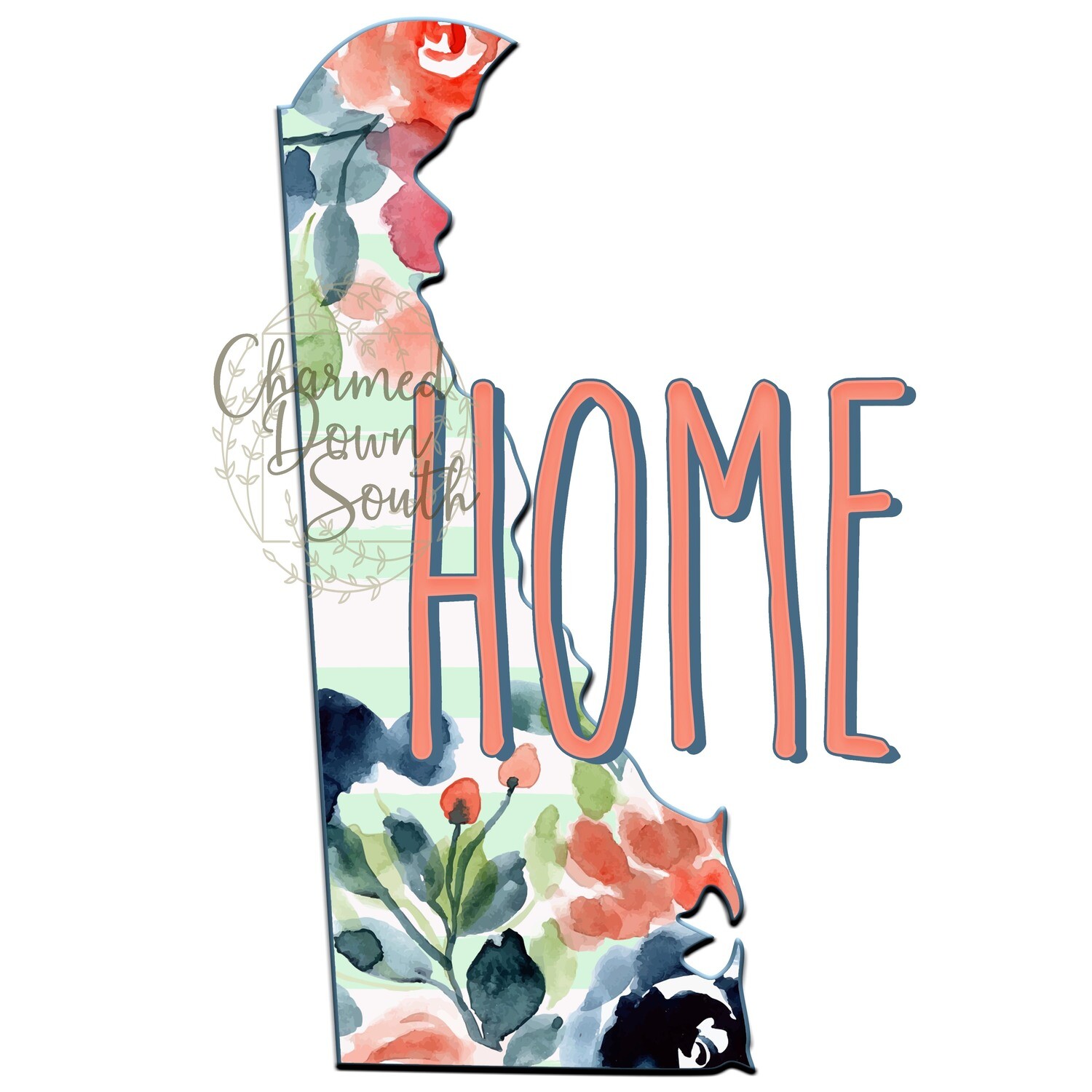 Preppy Floral Delaware Home Digital Design