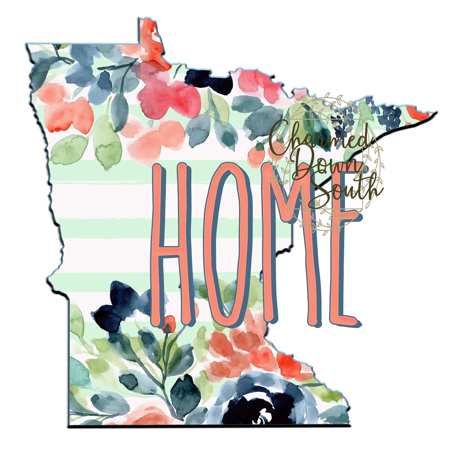 Preppy Floral Minnesota Home Digital Design