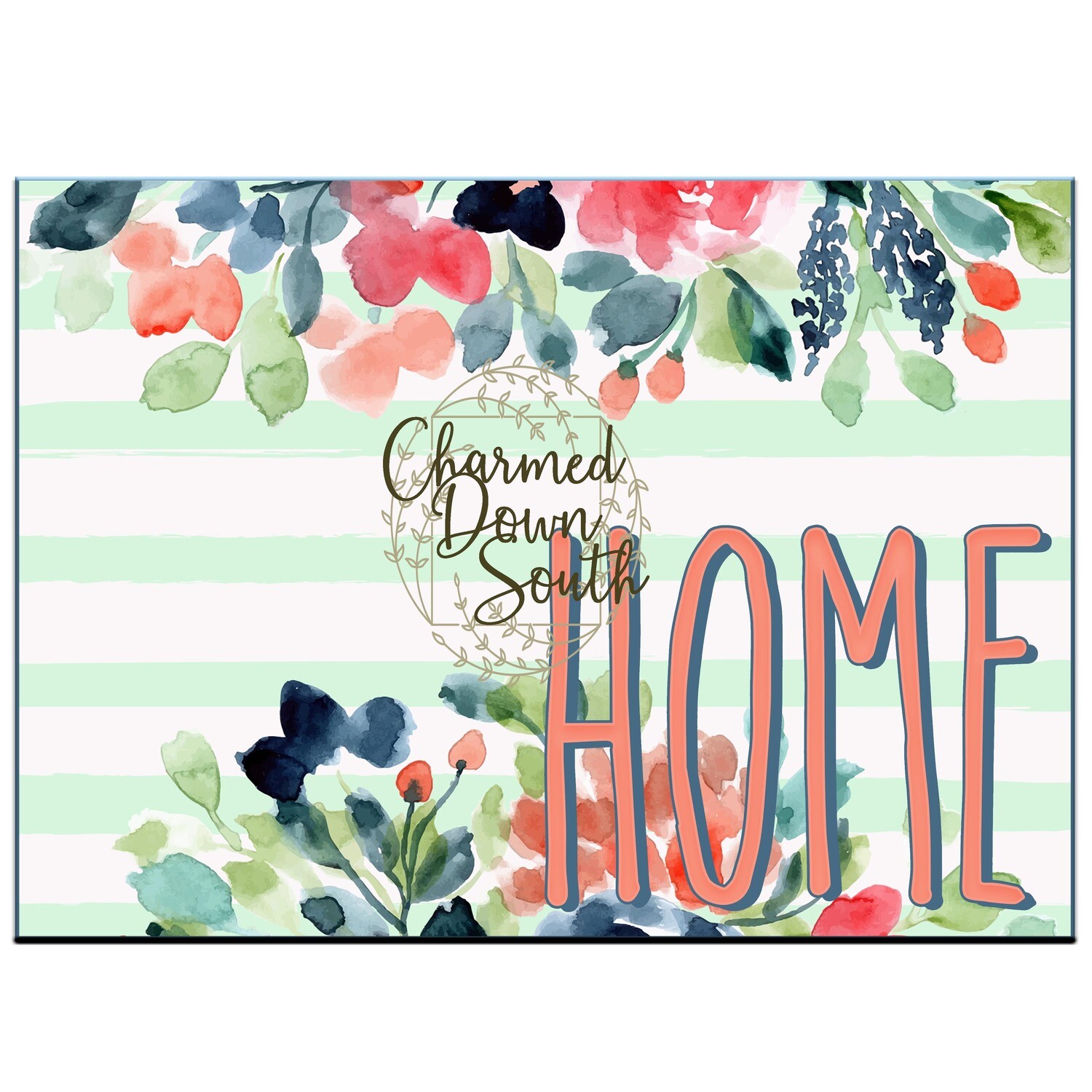 Preppy Floral Wyoming Home Digital Design