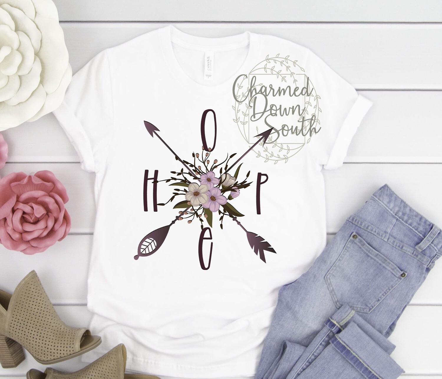 Floral HOPE Arrows Digital Design