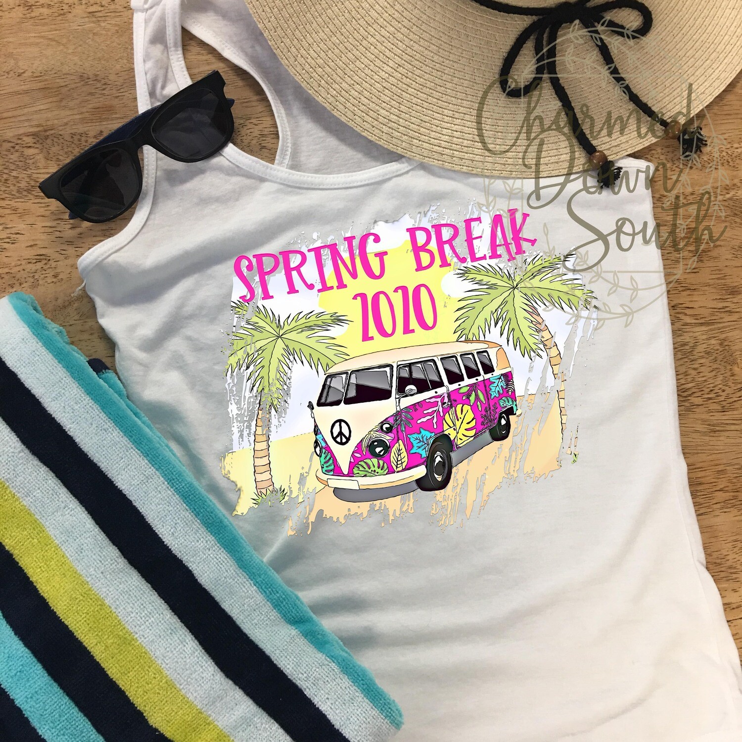 Hippie Van with and without text Digital Design plus free unbranded mock up