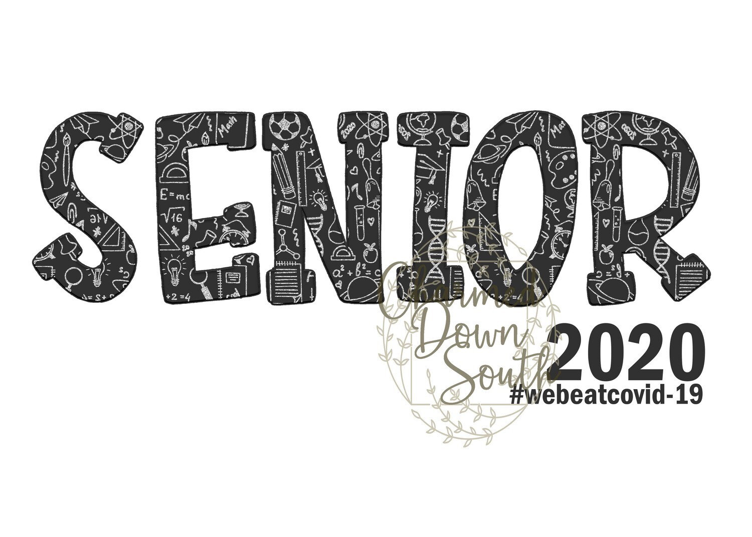Senior 2020 doodle print Digital Design