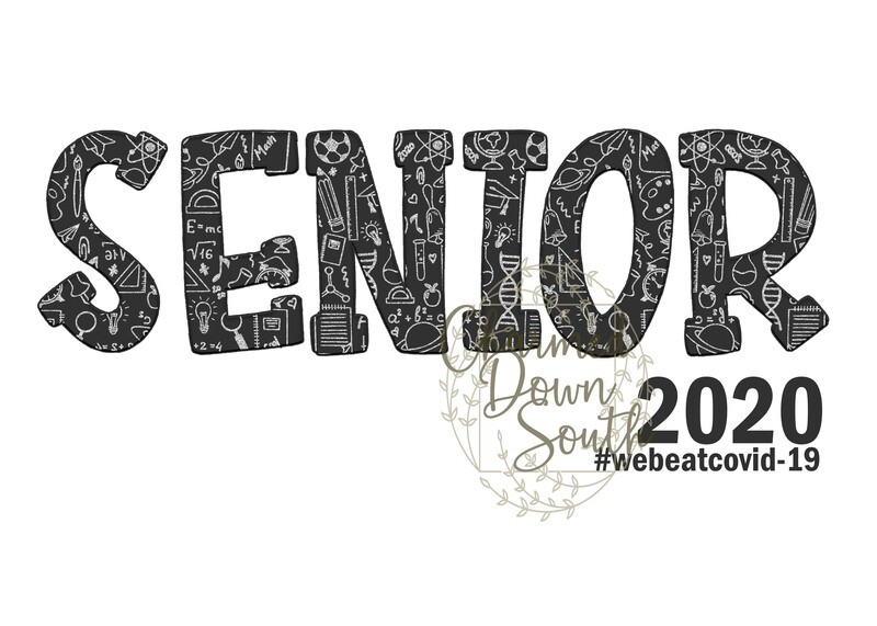 Senior 2020 doodle print Digital Design