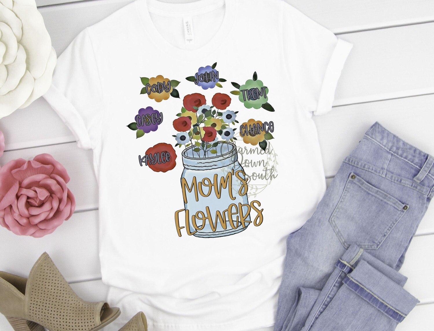 Mother&#39;s Day Mom&#39;s Flowers Elements Kit Kit 33 templates 10 floral elements