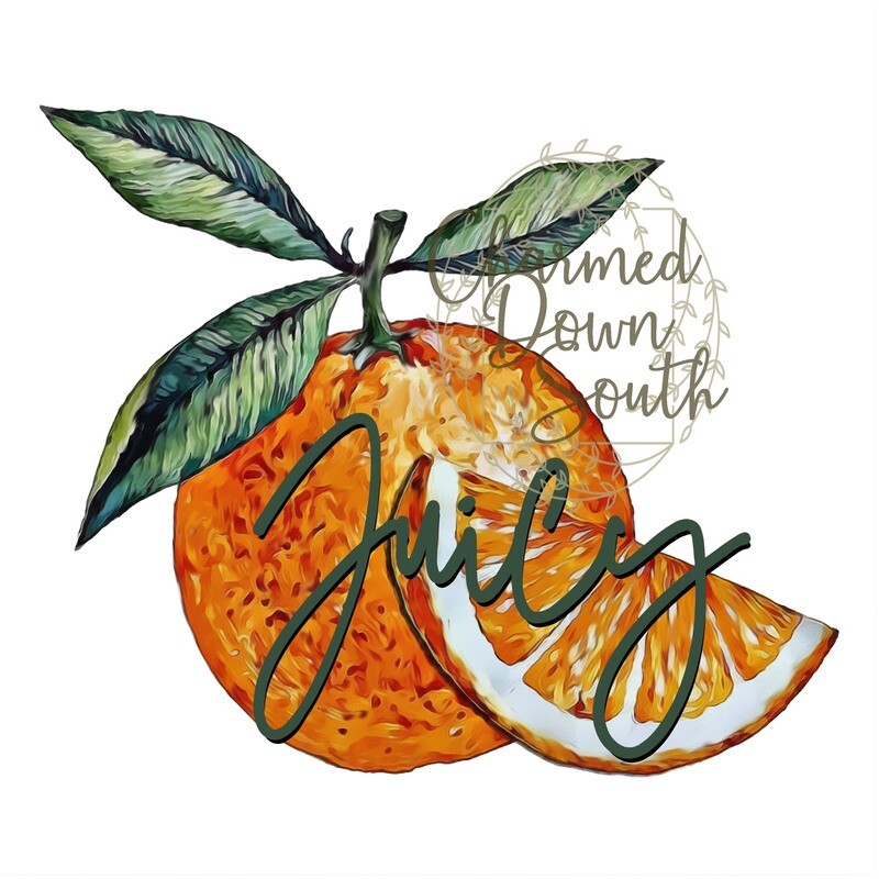 Watercolor Orange with and without text Digital Design 2 files