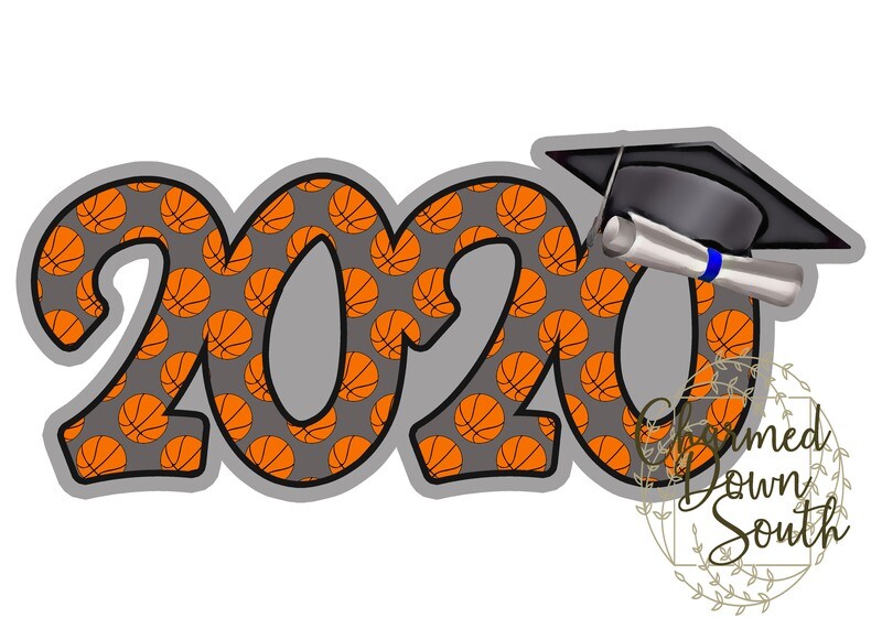 2020 Basketball Graduation Cap Digital Design Bundle 10 colors