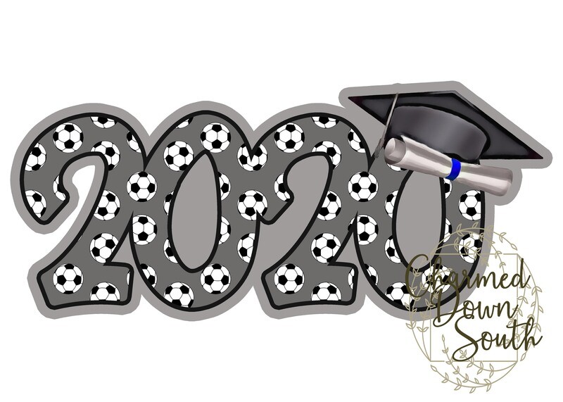 2020 Soccer Graduation Cap Digital Design Bundle 10 colors