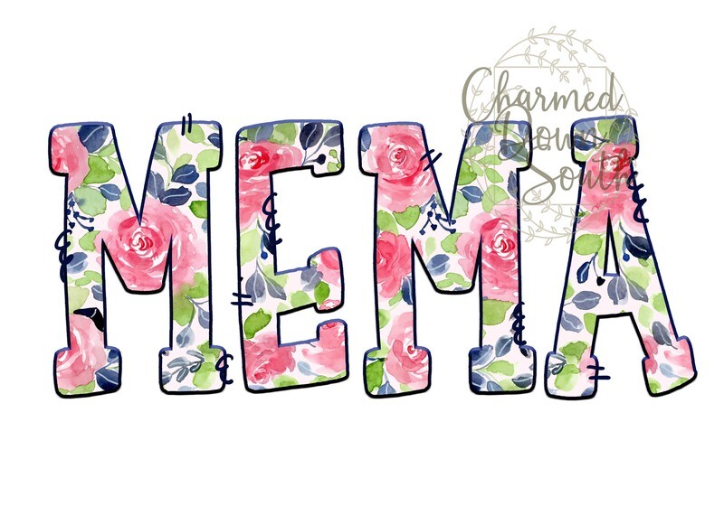 Mema Floral Print Digital Design