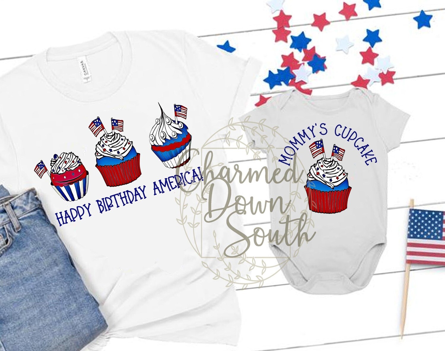Mommy and Me 4th of July Cupcake Design