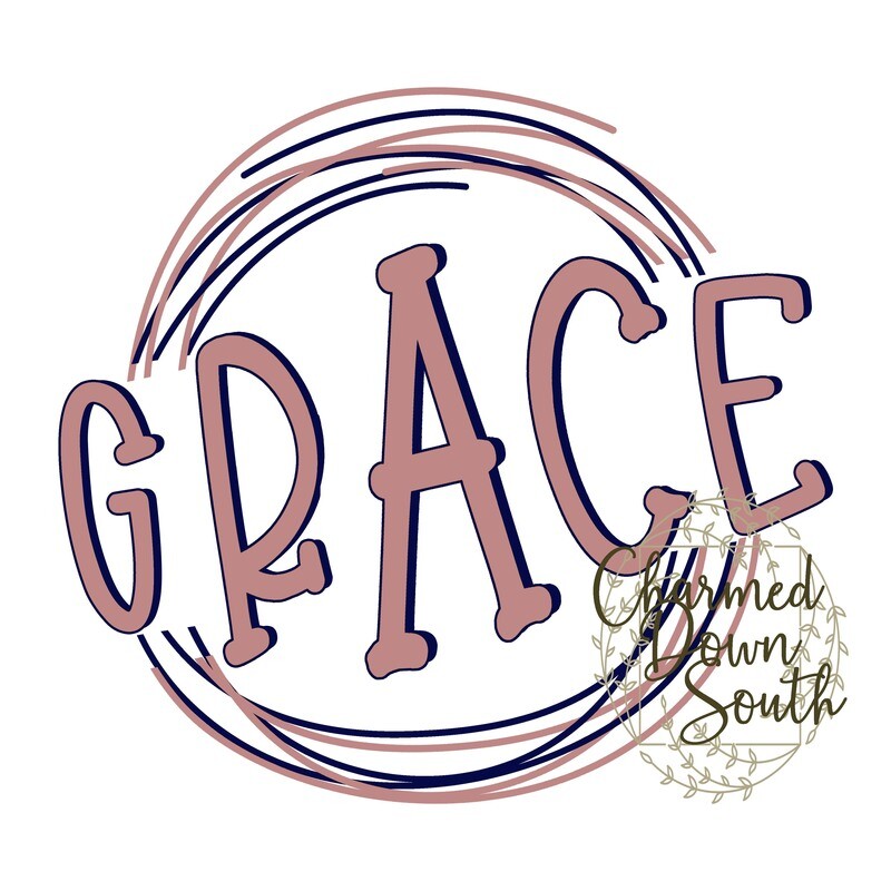 Screen printed transfer - Grace - Adult, Each