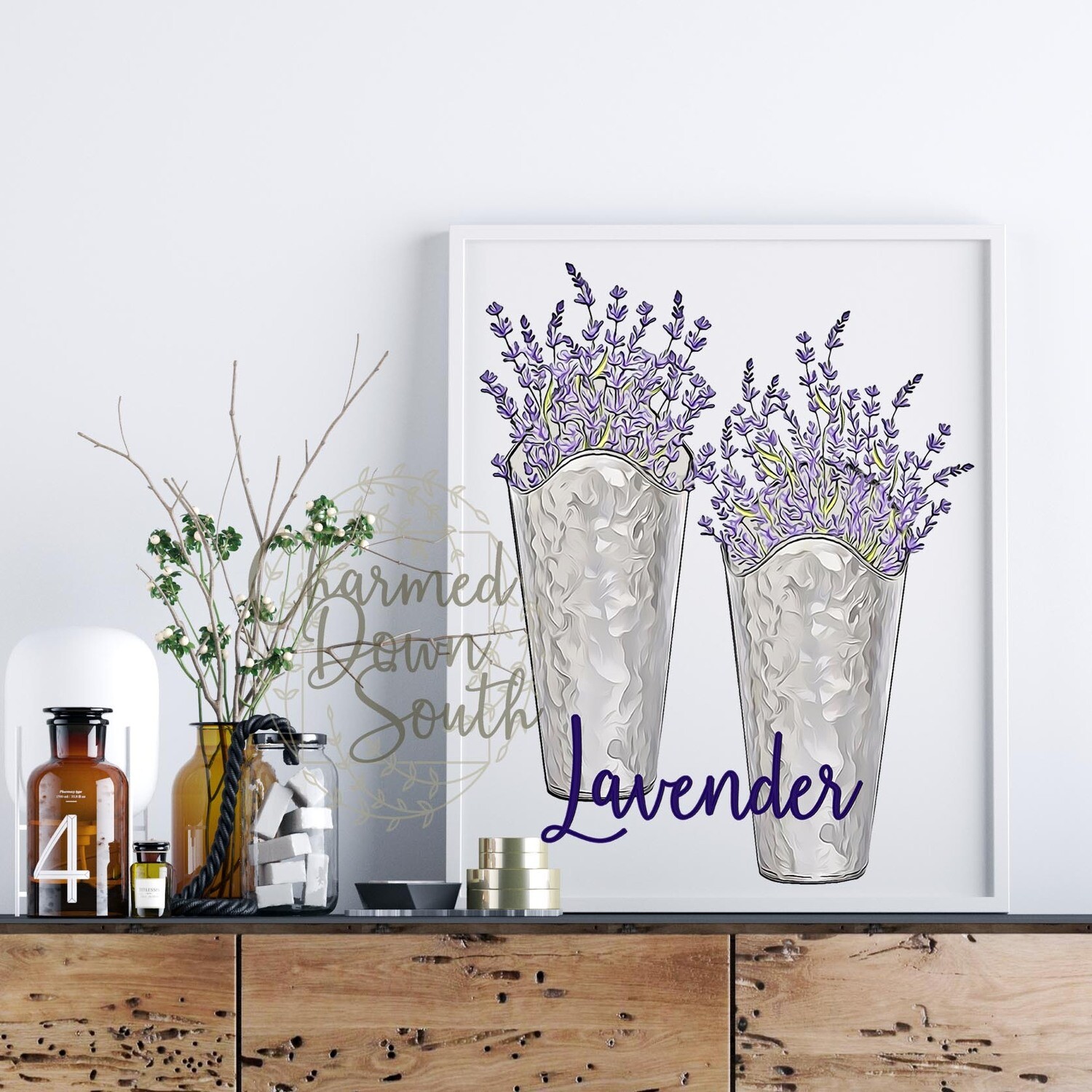 Watercolor Lavender Digital Design