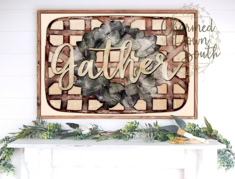 Watercolor Tobacco Basket Gather Digital Design