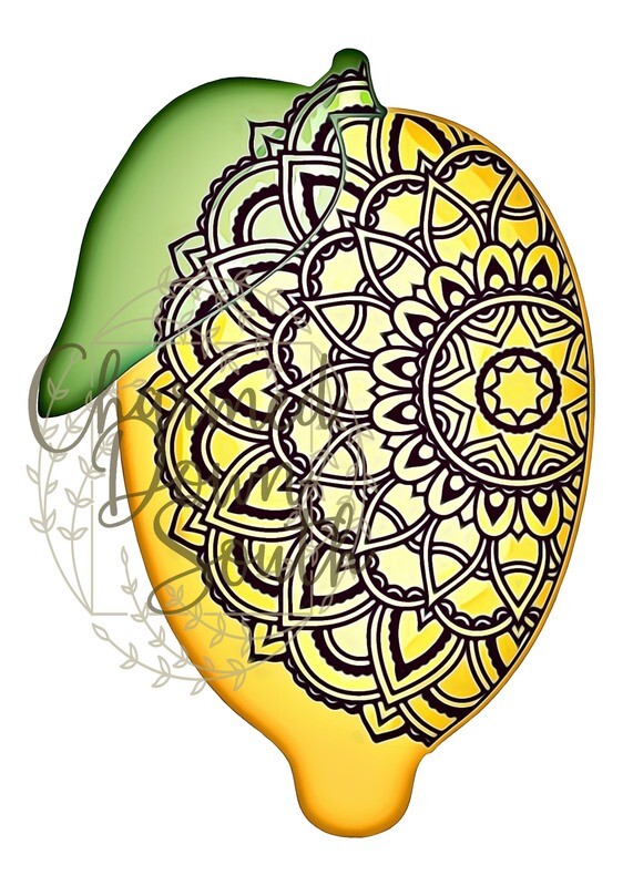 Mandala Lemon Digital Design