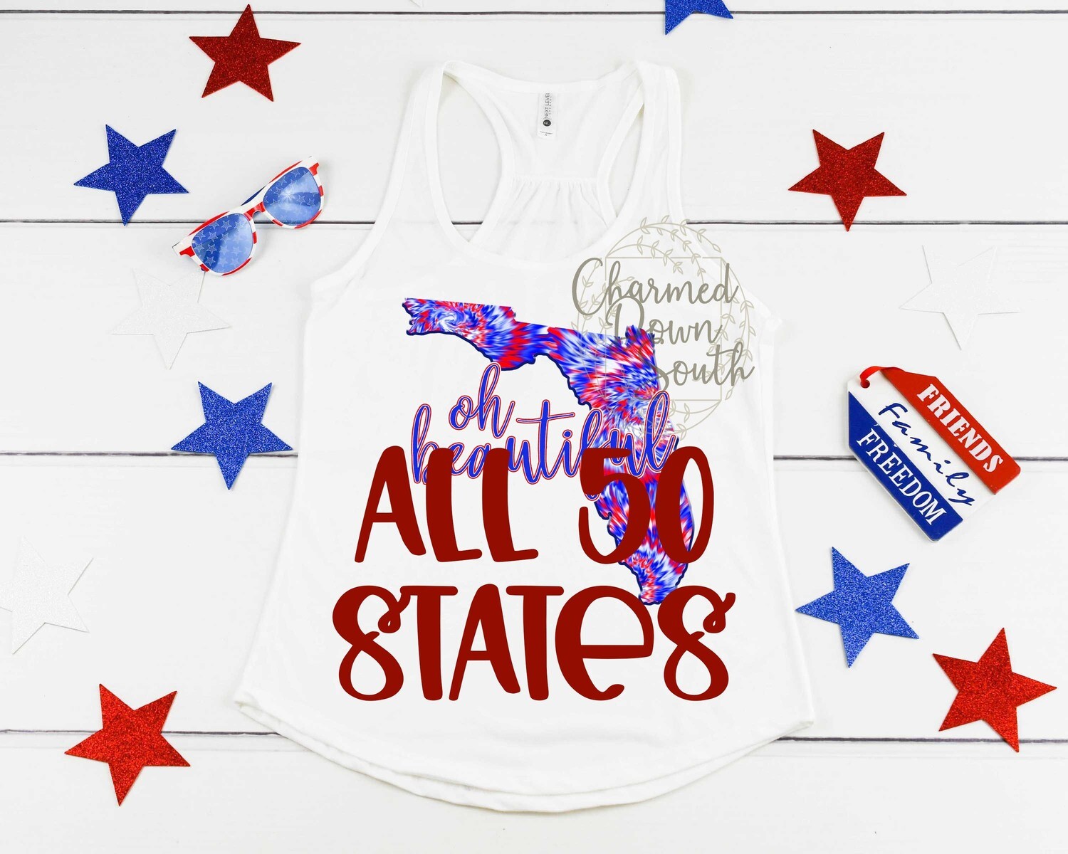 Tie Dye States Oh Beautiful Digital Design Set
