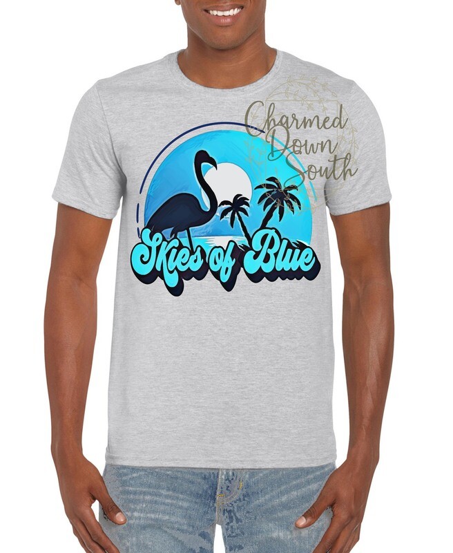 Skies of Blue flamingo Digital Design