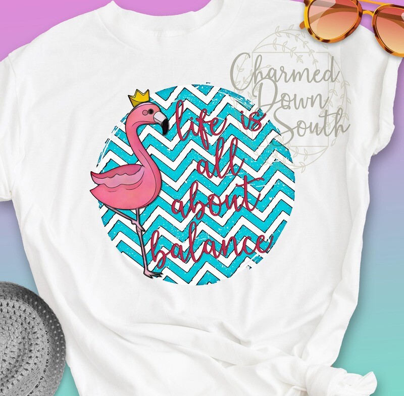 Life is all about balance flamingo Digital Design