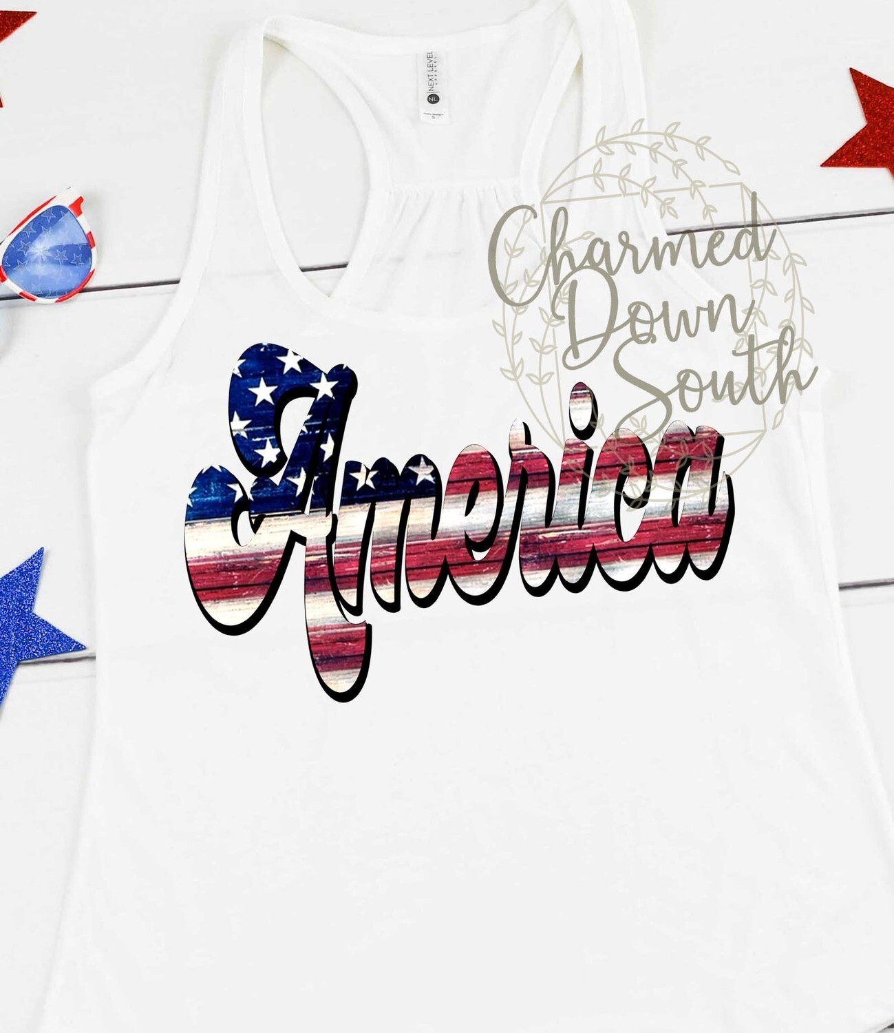 Retro Flag America Digital Design
