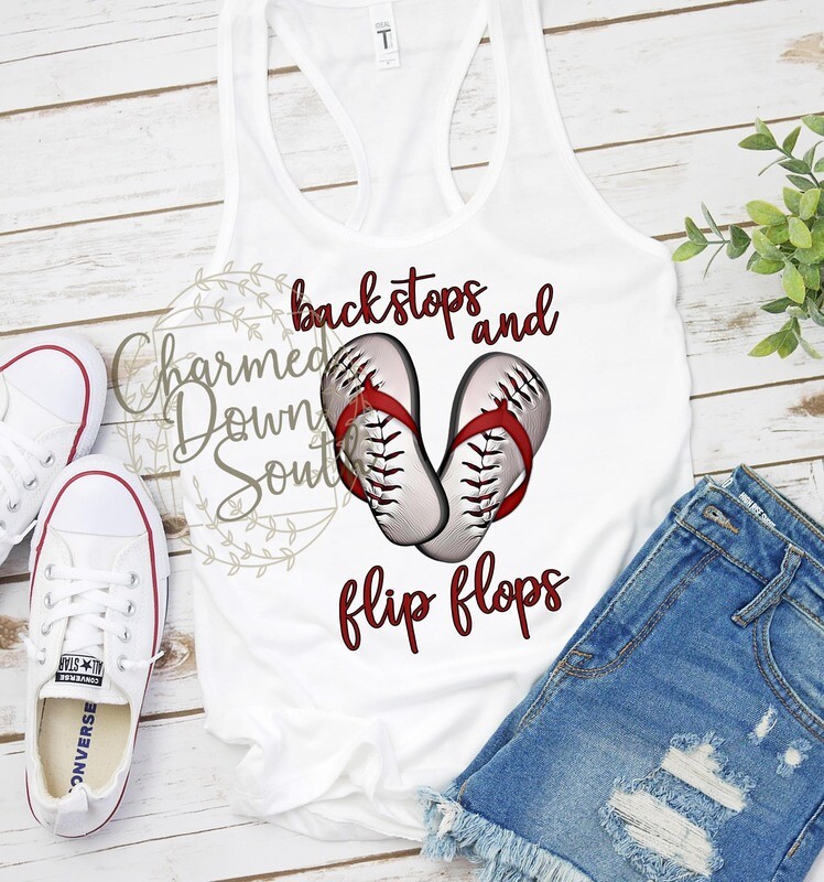 Backstops and Flipflops Baseball Digital Design