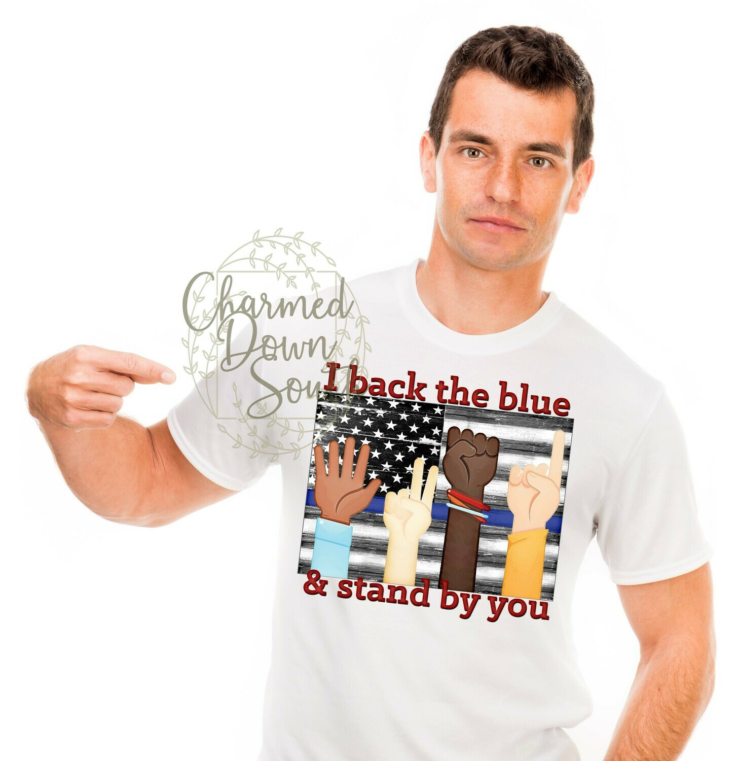 I back the blue &amp; stand by you Digital Design