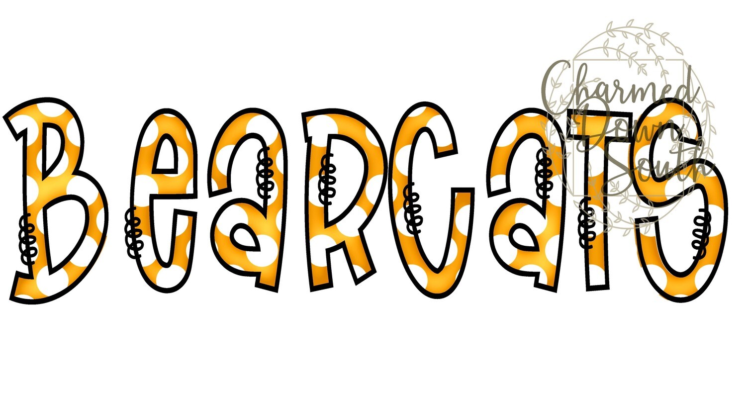 Doodle Mascot Bearcats Orange Black Digital Design