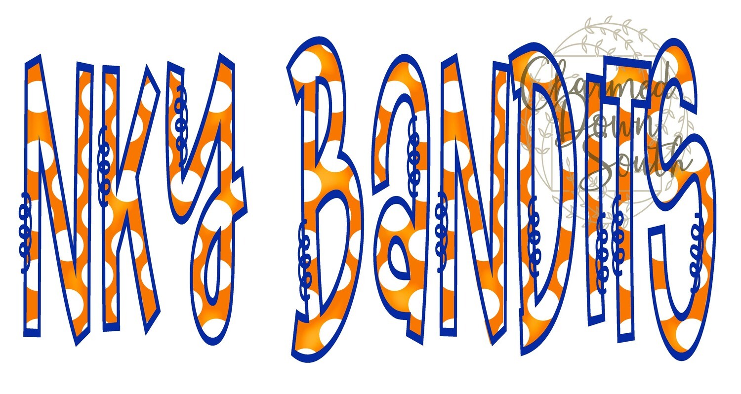 Doodle Mascot NKY Bandits Orange Blue Digital Design