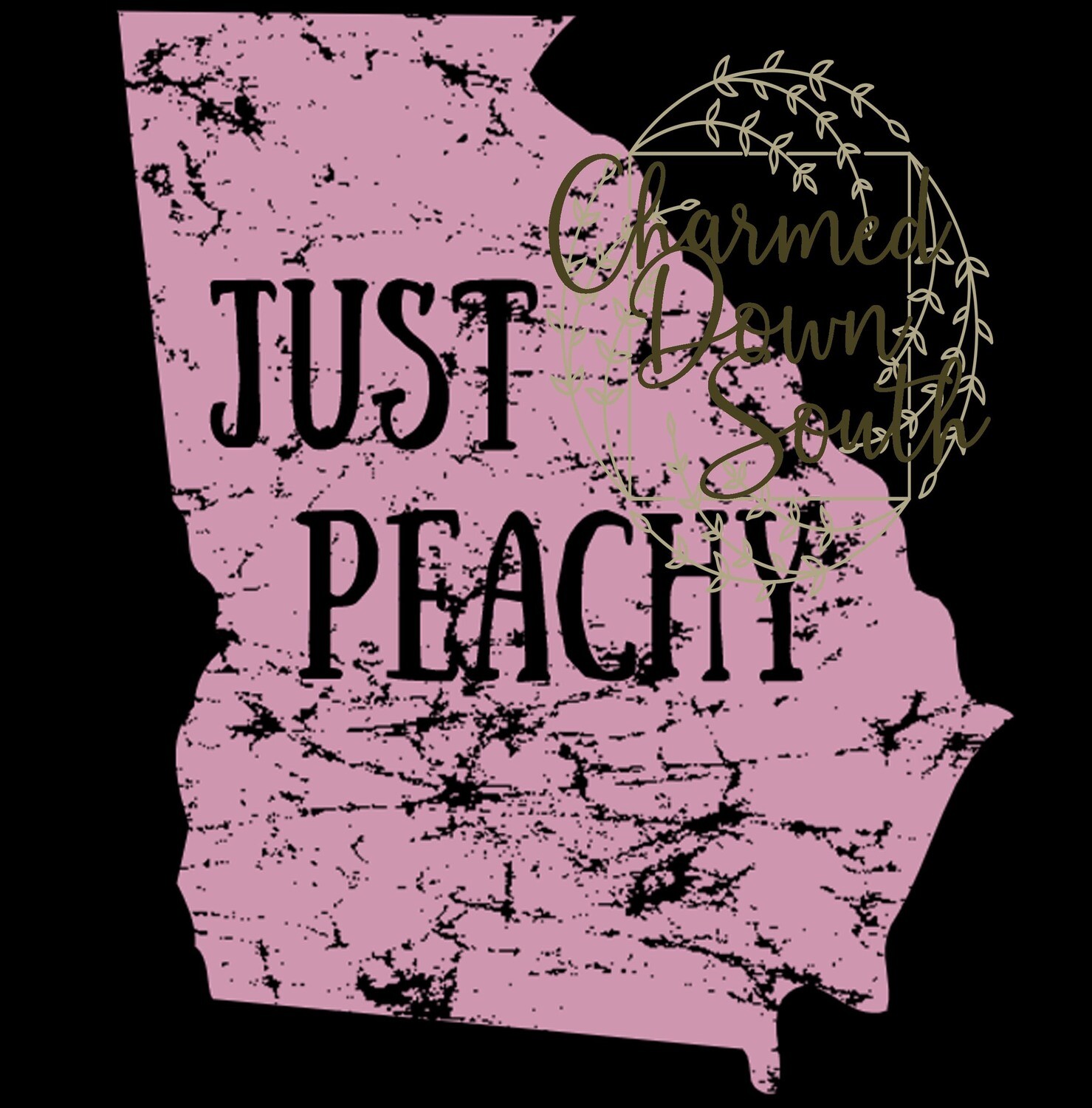 Screenprinted transfer Just Peachy Metallic Rose Ink Adult
