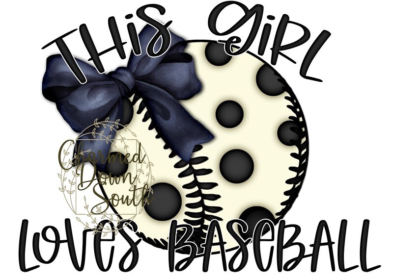 This girl loves baseball 15 colors Digital Design Bundle
