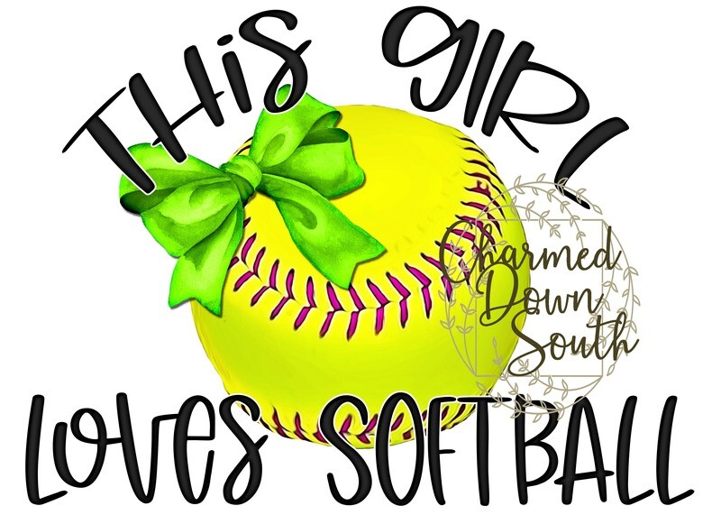 This girl loves Softball 15 colors Digital Design Bundle