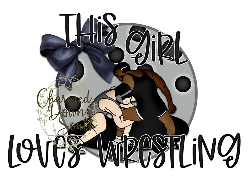 This girl loves wrestling 15 colors Digital Design Bundle