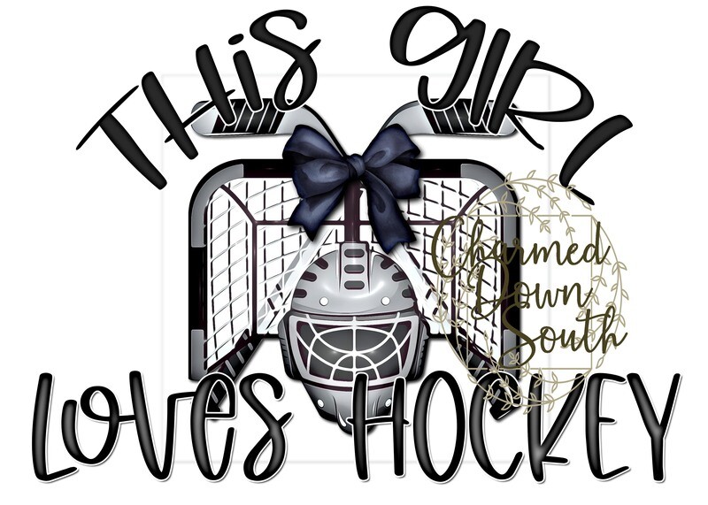 This girl loves hockey 15 colors Digital Design Bundle