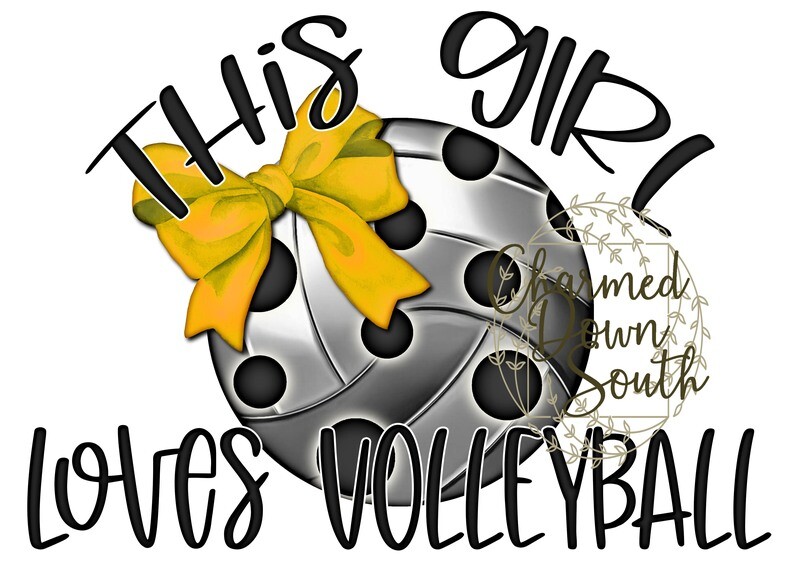 This girl loves volleyball 15 colors Digital Design Bundle