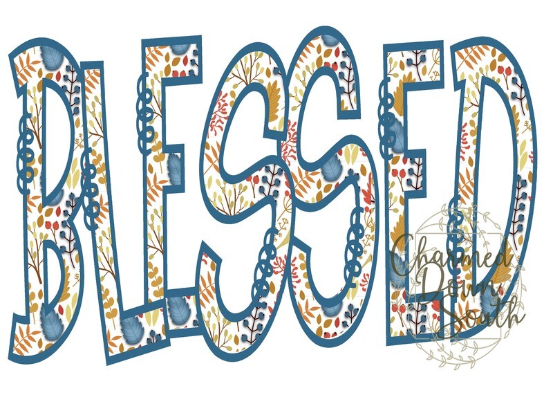 Fall Doodle Blessed Digital Design
