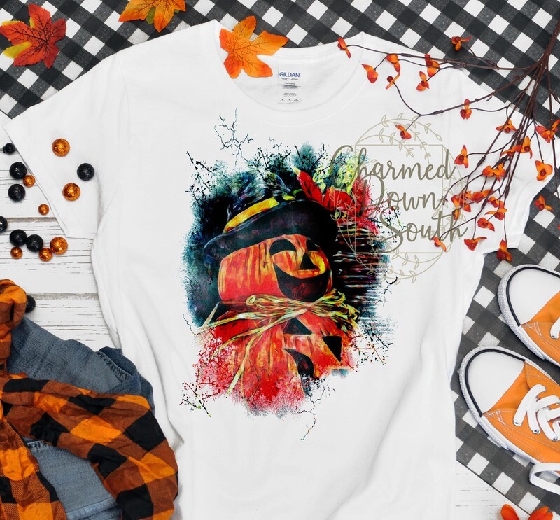 Watercolor Stacked Jack O Lanters Digital Design