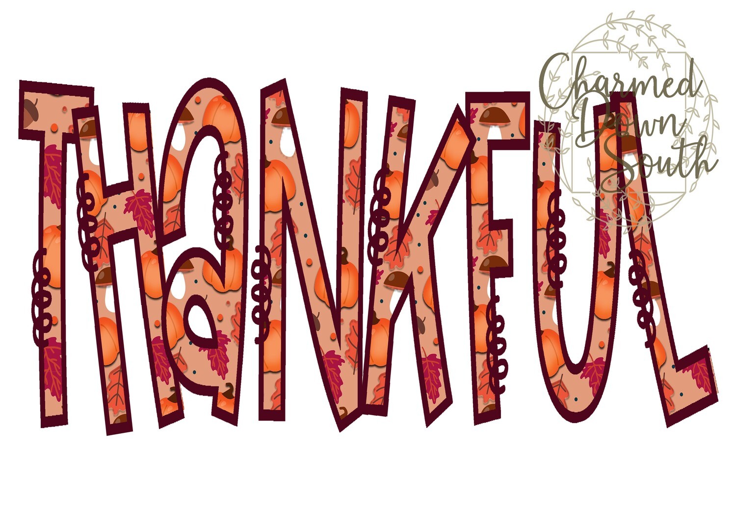 Fall Pattern Doodle Thankful Digital Design