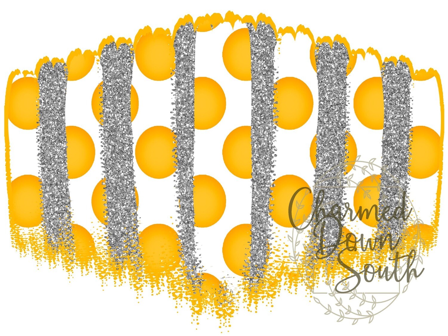Athletic Gold/White Face Mask Background Digital Design
