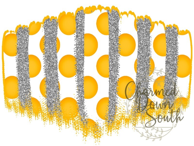 Athletic Gold/White Face Mask Background Digital Design