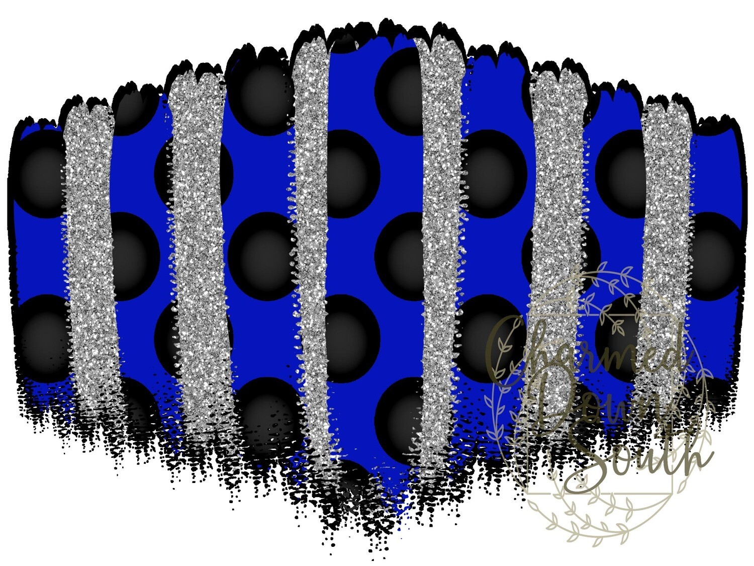 Black/Royal Blue Face Mask Background Digital Design