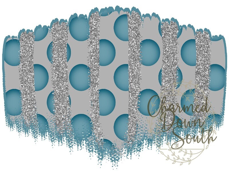 Carolina Blue/Gray Face Mask Background Digital Design