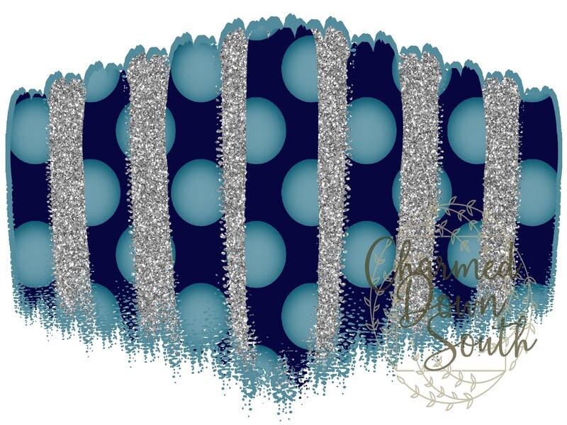 Carolina Blue/Navy Face Mask Background Digital Design
