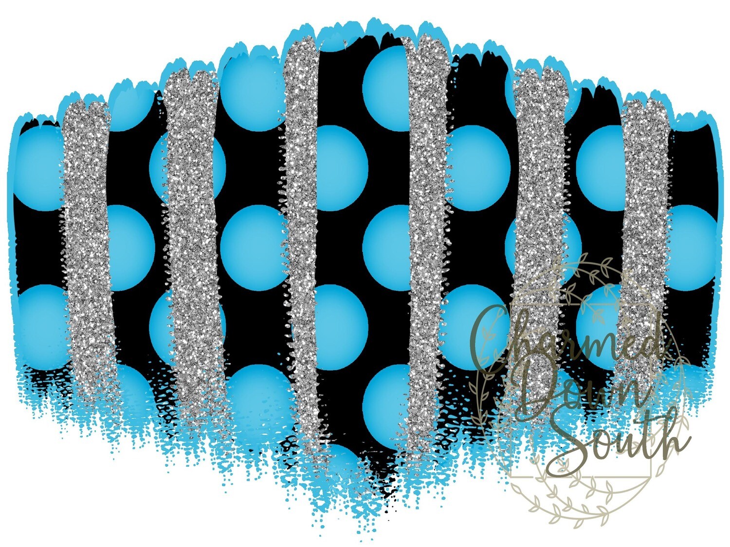 Columbia Blue/Black Mask Background Digital Design