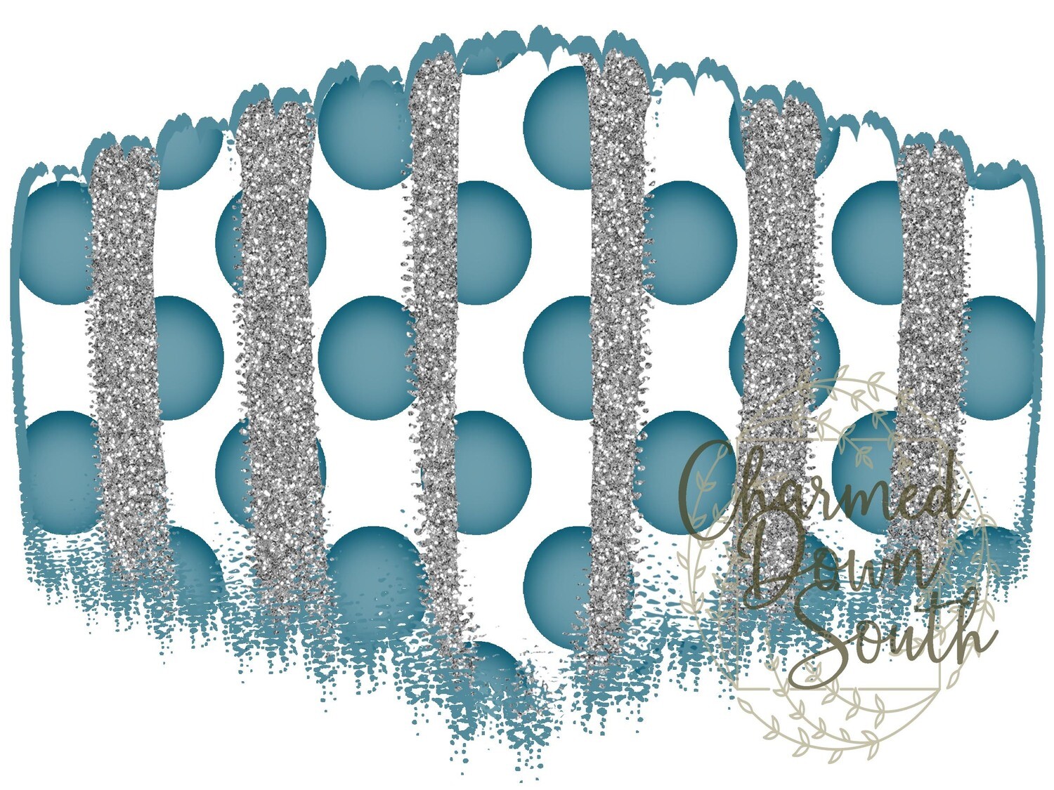 Carolina Blue/White Mask Background Digital Design