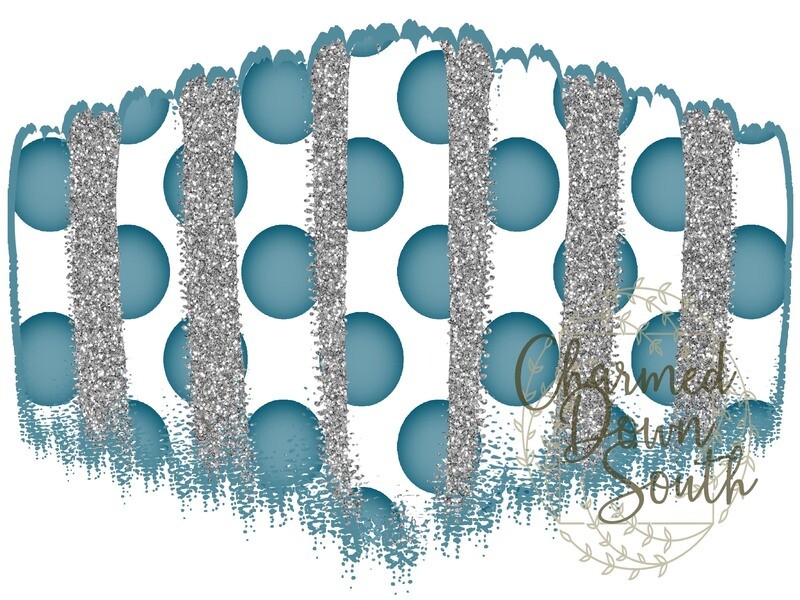 Carolina Blue/White Mask Background Digital Design