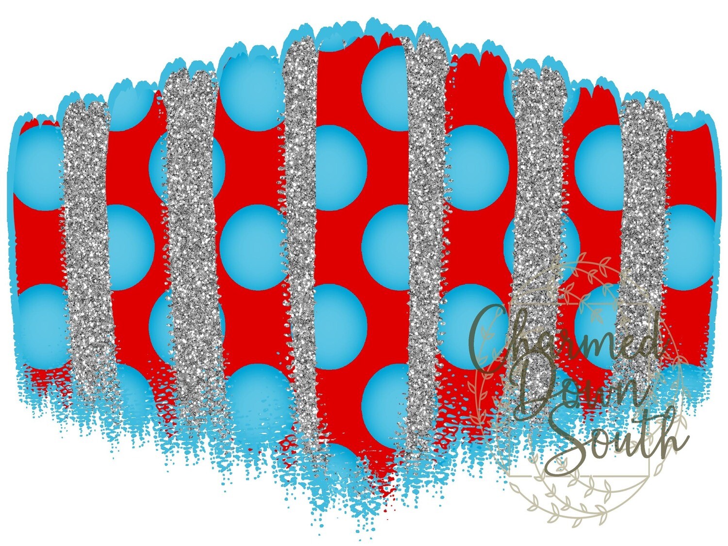 Columbia Blue/Red Mask Background Digital Design