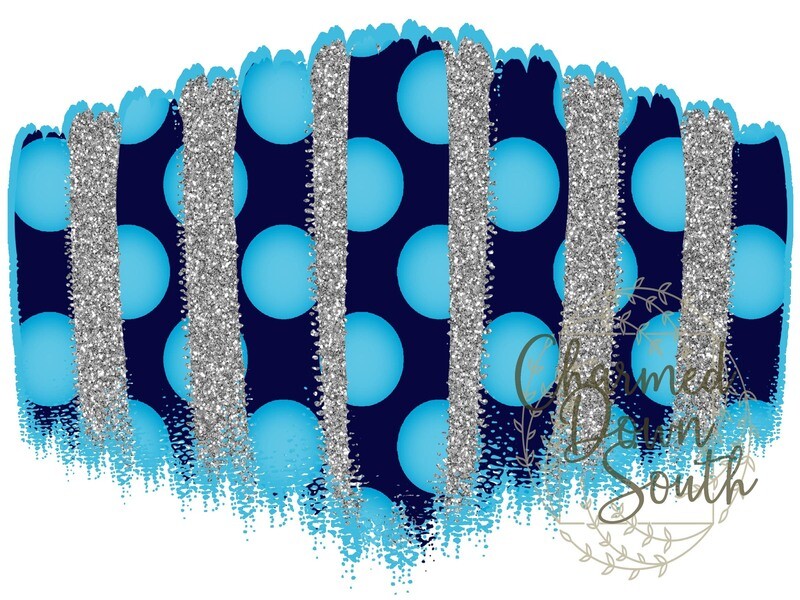Columbia Blue/Navy Mask Background Digital Design