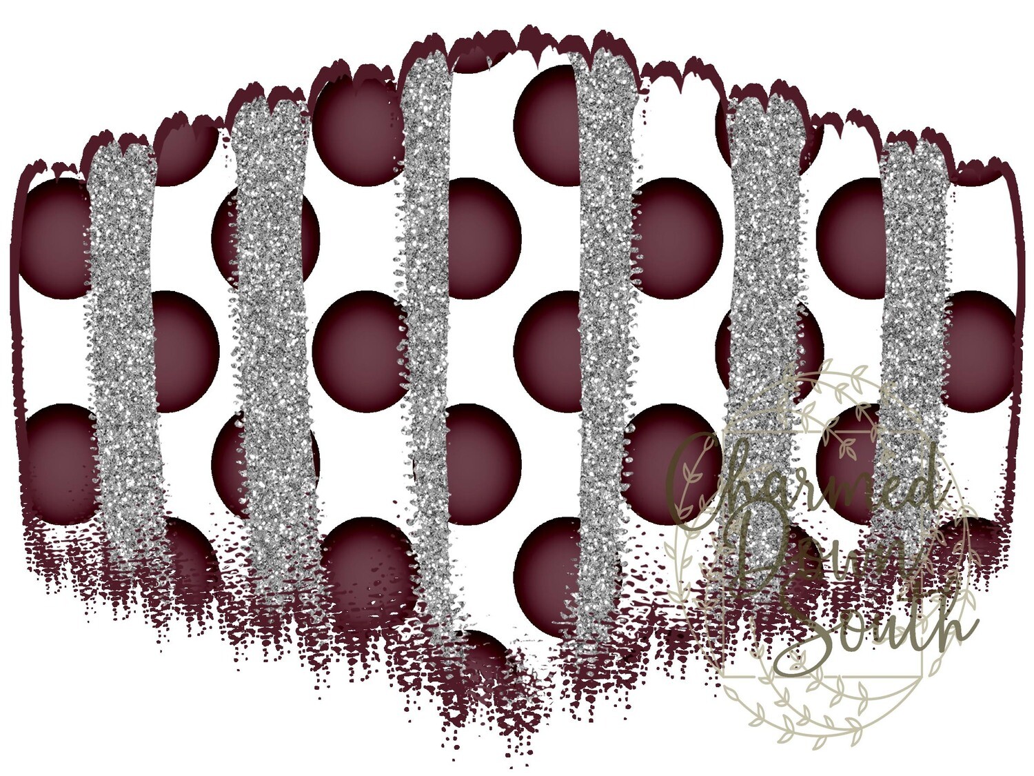 Garnet/White Mask Background Digital Design