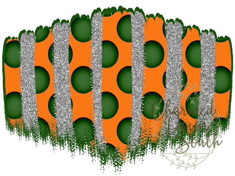 Green/Orange Mask Background Digital Design