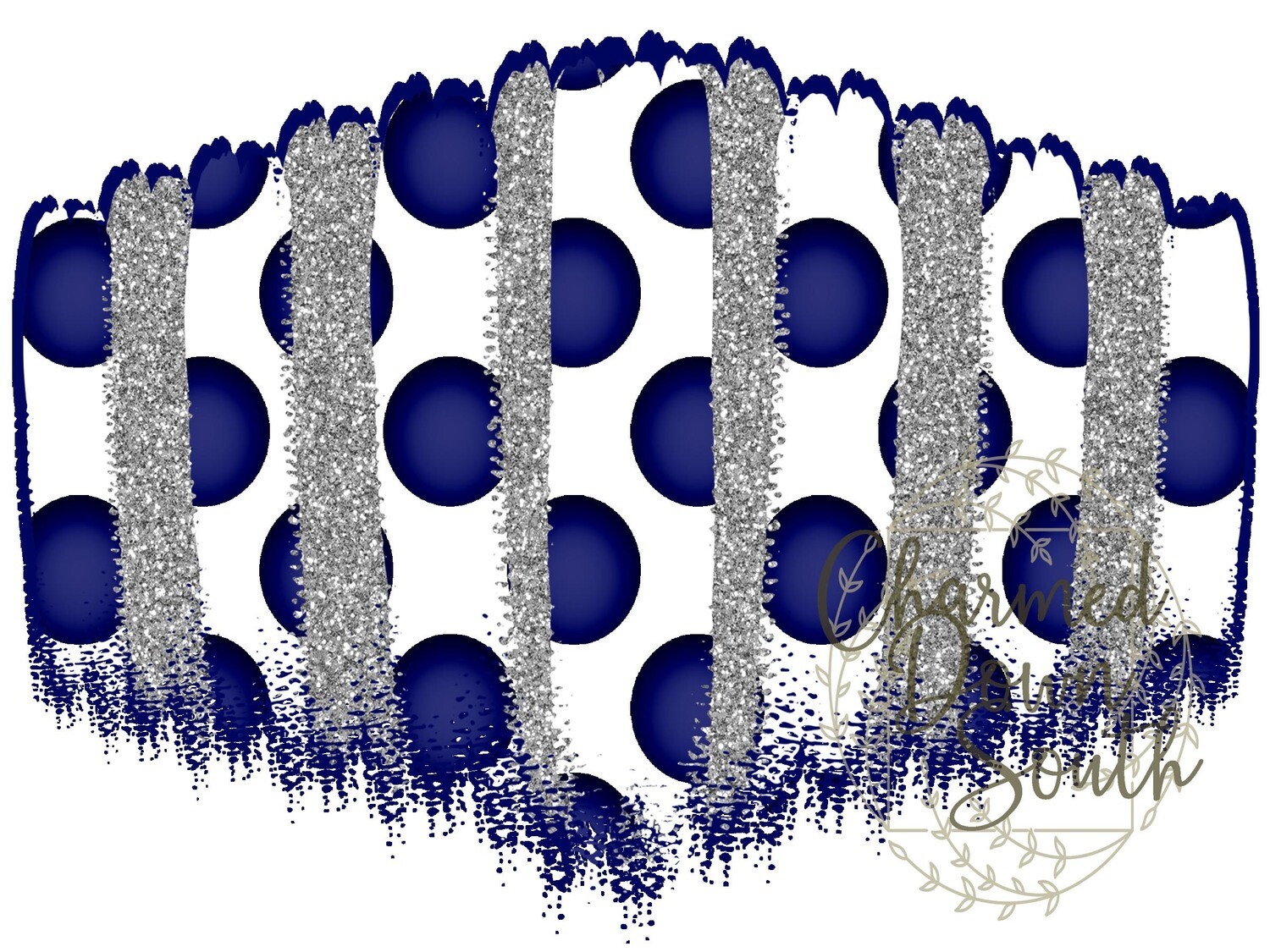 Navy/White Mask Background Digital Design